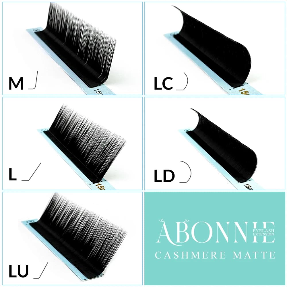 ABONNIE Facial Eyelashes Individual natural fake LJ/LB/L/M/LC/LD/LU/ Curl Supplies for premium eyelash extensions