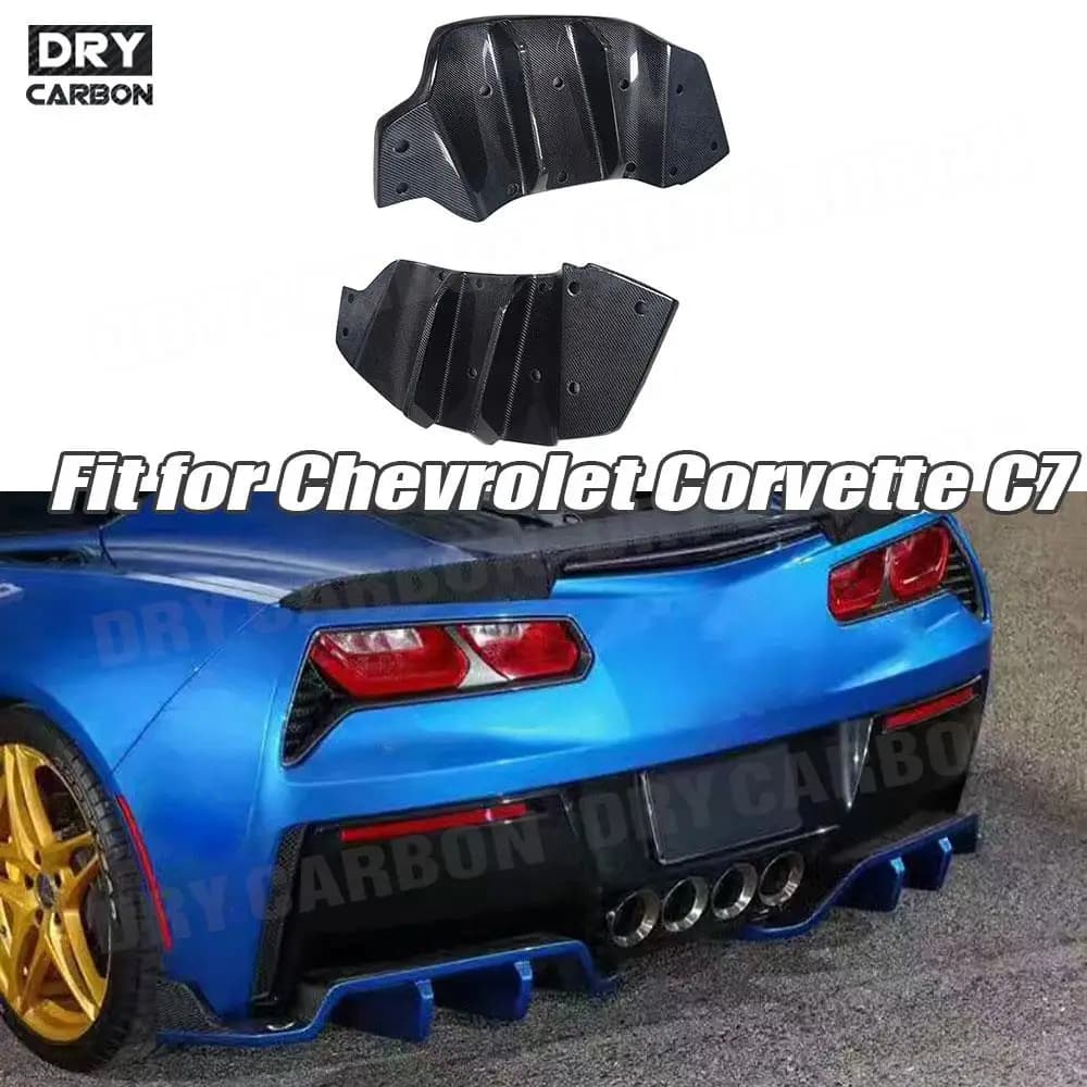 Carbon Fiber Rear Bumper Diffuser Lip Splitters Accessories Fit Car Styling Tuning for Chevrolet Corvette C7 2014 -2018