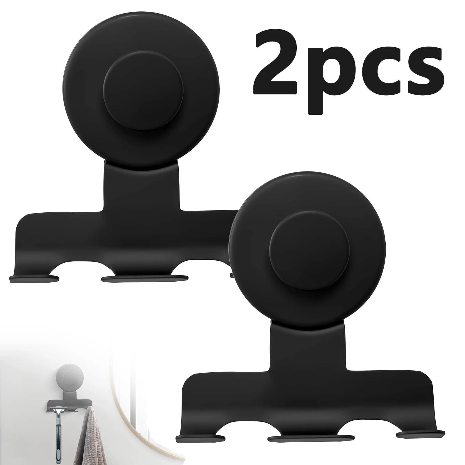 2 pezzi ventosa supporto per rasoio bagno parete ventosa gancio per rasoio senza foratura bagno rimovibile riutilizzabile supporto per rasoio
