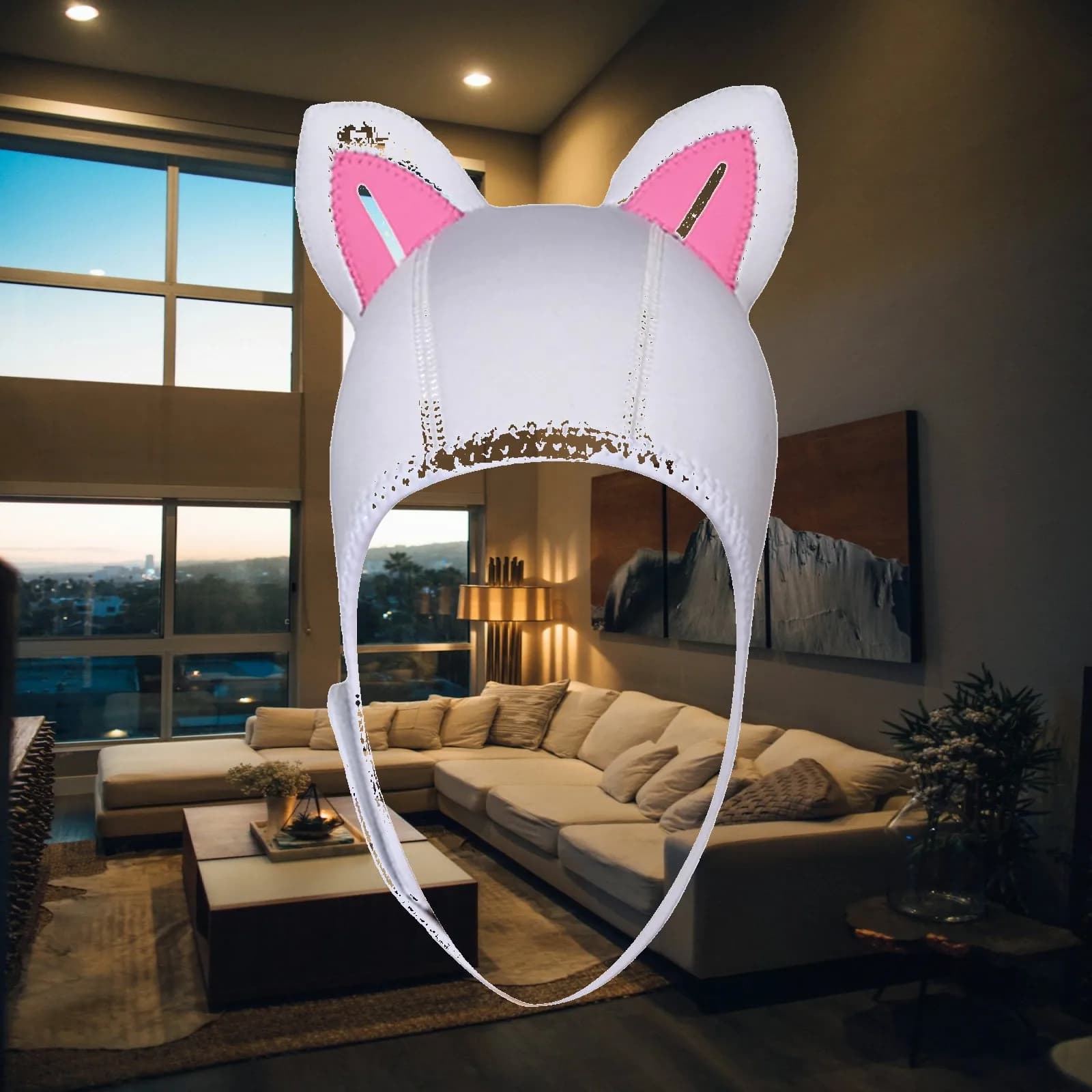 Cat Ears Scuba Character Hood Neoprene Swimming Cap Head Protection Dive Accessories for Women Kids Surfing