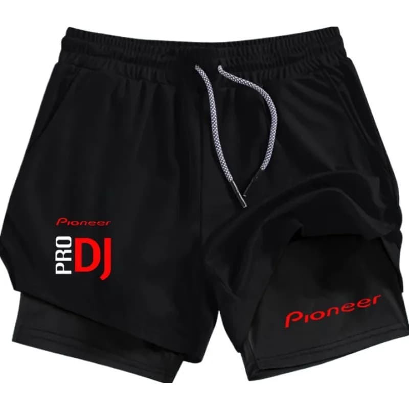 Summer Men's Sports Shorts 2-in-1 Comfortable Elastic Running Jogging Casual Sportswear Fitness Double Layer Moisture Absorbing