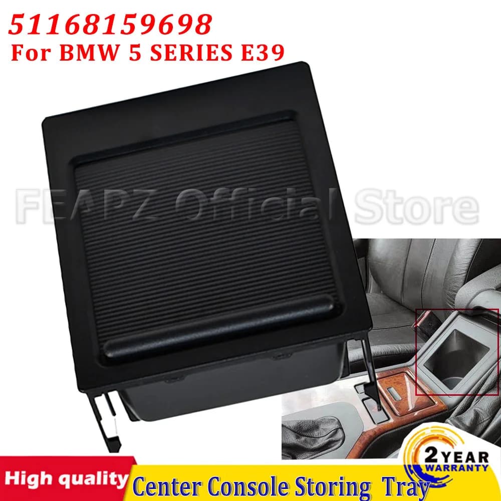 For BMW 5 SERIES E39 51168159698 Center Console Storing Compartment Storage Tray Black Car Front Storage Box