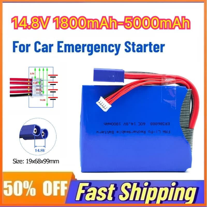 14.8V 4442125 446786 857080 6000mAh Rechargeable Battery for Car Jump Starter Booster Jumper Igniter