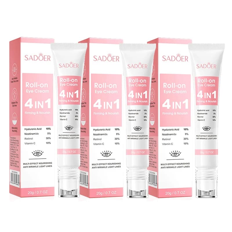 1/2/3pcs SADOER Cream For Eyes Retinol Nicotinamide Hyaluronic Acid Vitamin C Anti Dark Circle 4in1 Hydrating Anti-Aging Serum For Eyes