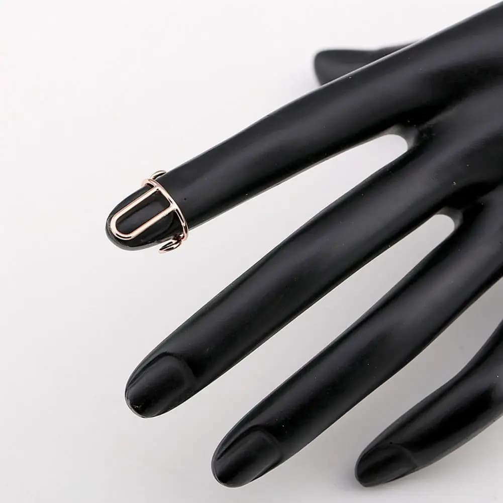 Adjustable Nail Rings 10 Pcs Fingertip Nail Rings Detachable Anti-rust Nail Guards Polish Protectors to Prevent Biting Break