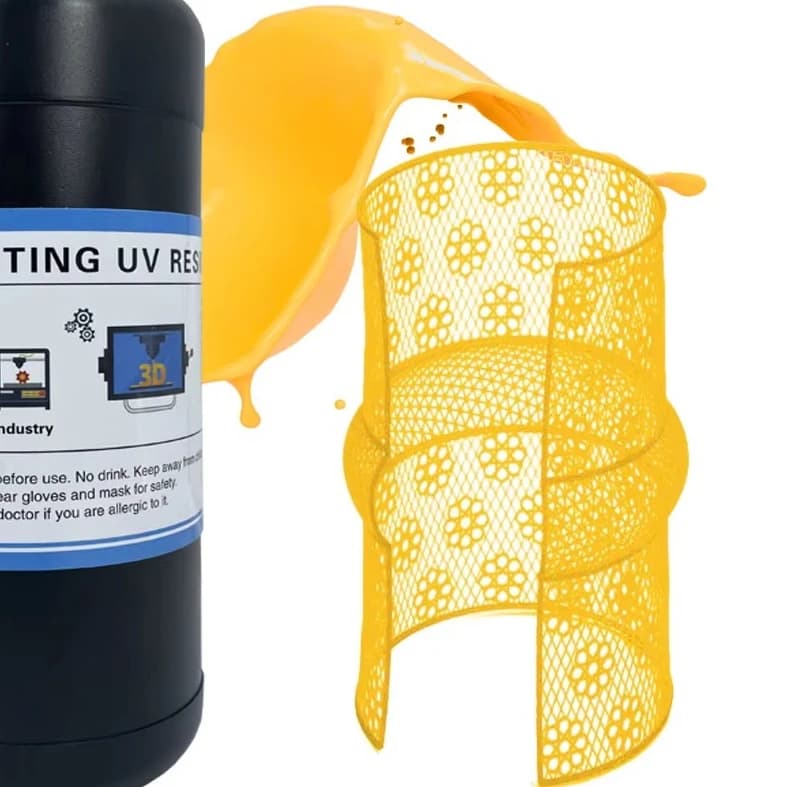 JJ Resina per stampante 3D per gioielli incantabili di colore giallo senza cenere ad alta cera per stampante LCD/DLP/SLA 1000g 500g