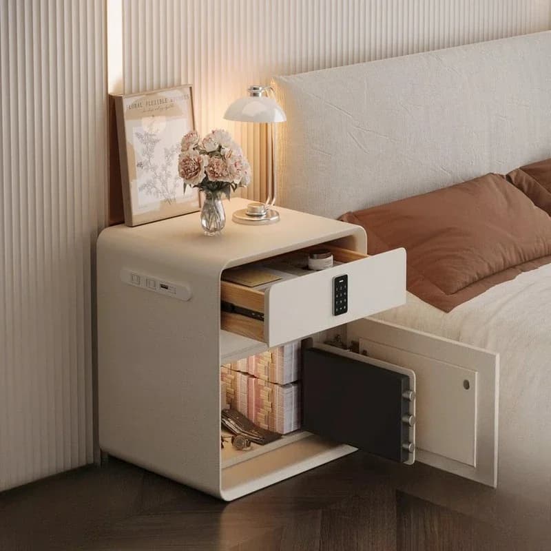 mobili Moderni Deluxe Smart Safe con comodino chiuso Comodini Armadietto portaoggetti Tavolino da comodino