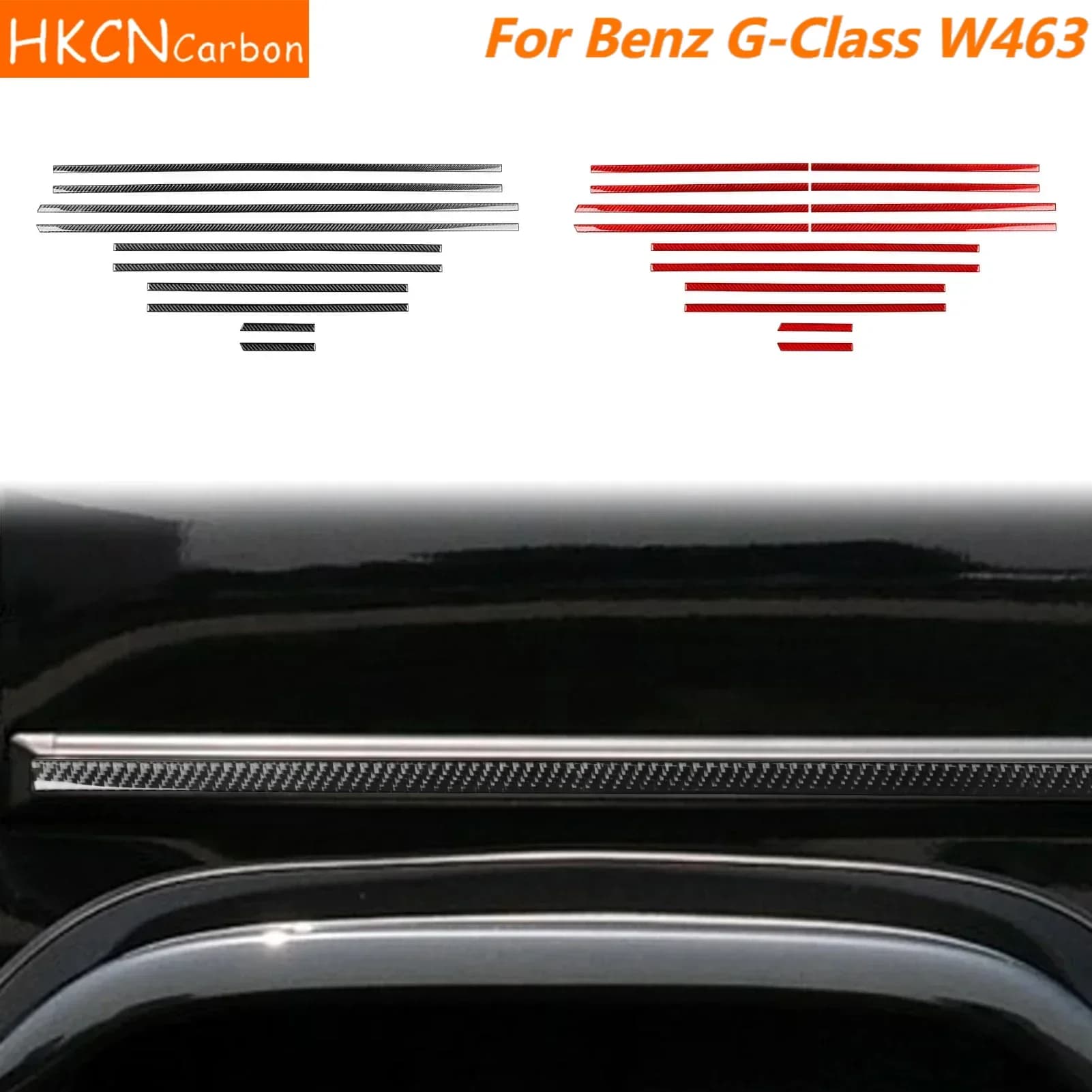 Per Mercedes Benz Classe G W463 464 G500 G63 1989—2021 Accessori Auto In Fibra di Carbonio Corpo Striscia Pannello Interno Copertura Trim adesivo