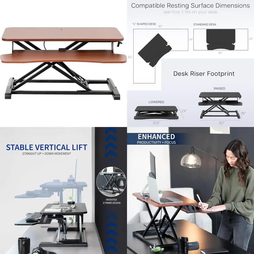 Table Converter "32", K series, adjustable height, double support for monitors and laptops with spacious keyboard tray
