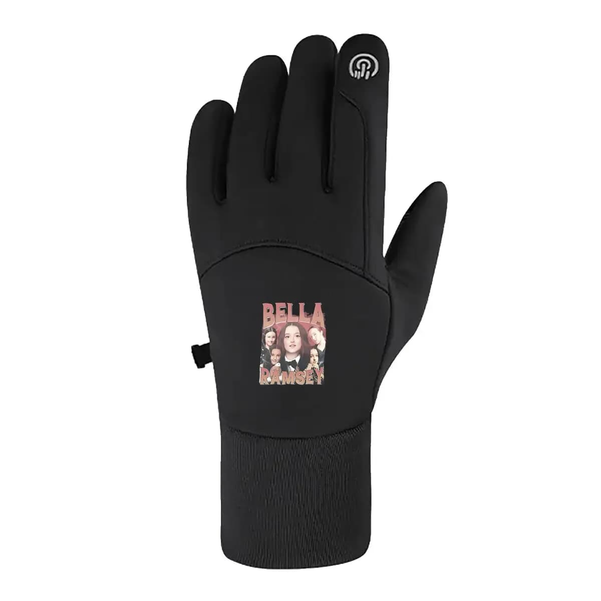 Guanti da corsa quotidiana Bella Ramsey Pop Culture Touch screen caldo antivento
