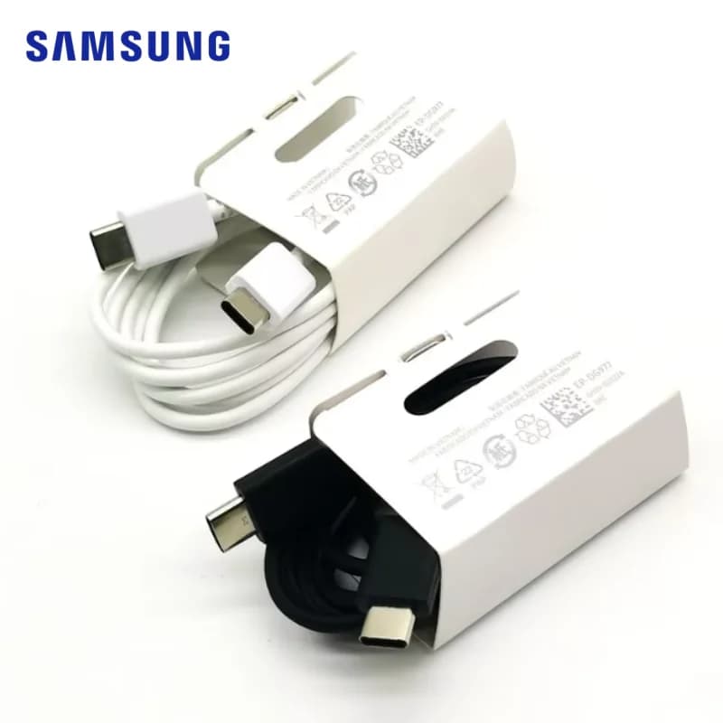 Samsung 65W 45W 5A PD Cable For Galaxy S22 S23 S24 FE S25 Ultra Z Flip Fold 7 3PC Super Fast Charging 100/180CM USB Type C Cable