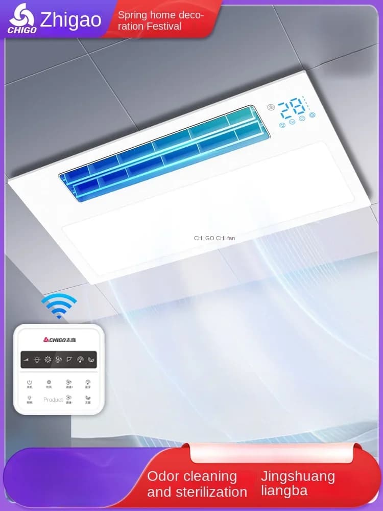 Chigo Liangba illuminazione da cucina ventilatore elettrico da bagno con ventilazione a soffitto integrata incorporata due in uno