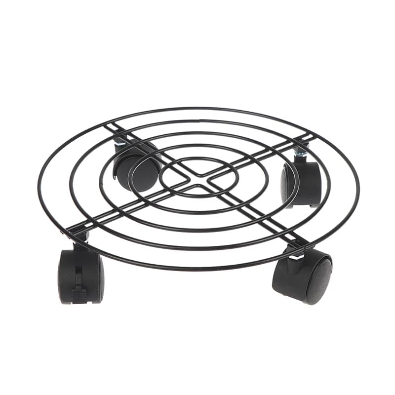 Supporti per piante da interno in metallo, porta vasi per piante resistenti con quattro ruote, carrello mobile per piante per giardinaggio ad angolo