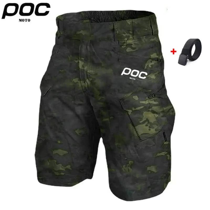 Men's Short Bike Pants Mtb Moto POC Running Cargo Bike Pants Summer Waterproof Tactical Bike Pants Culottes Multi-task Cycling Pants
