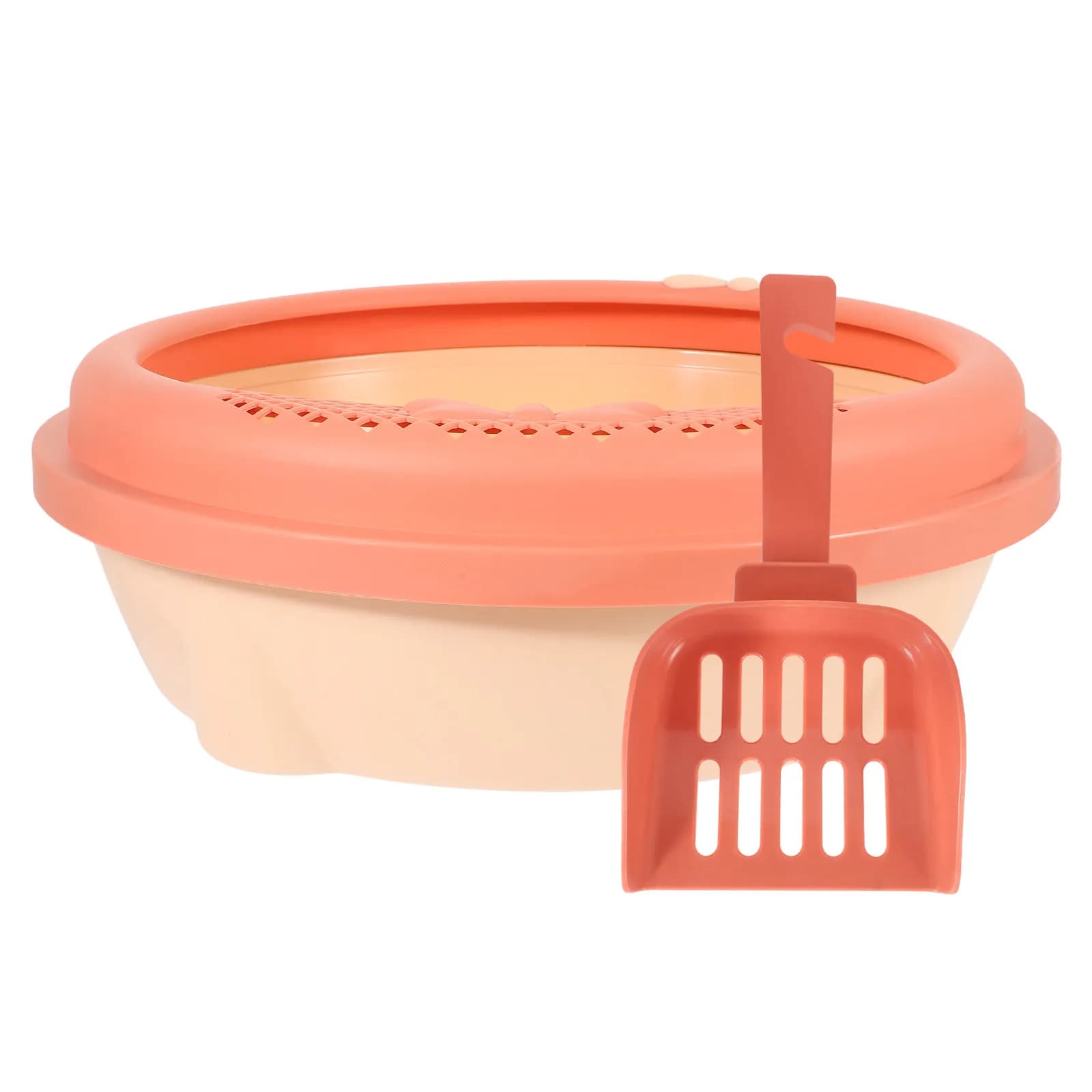 Set di 1 Lettiera per Gatti Semi-Chiusa, Resistente, Anti-Schizzo, con Ingresso Basso e Ampia Apertura, per Gattini e Gatti Piccoli, Portatile per Viaggi e Casa