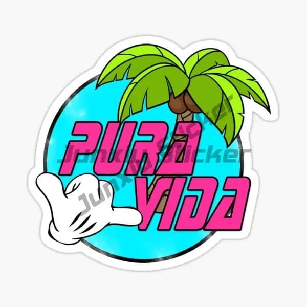 Pura Vida Scenery Creative Sticker Vinyl Motorcycle Car Truck Bicycle Van Glass Helmet Racing Camper Off-road Decal