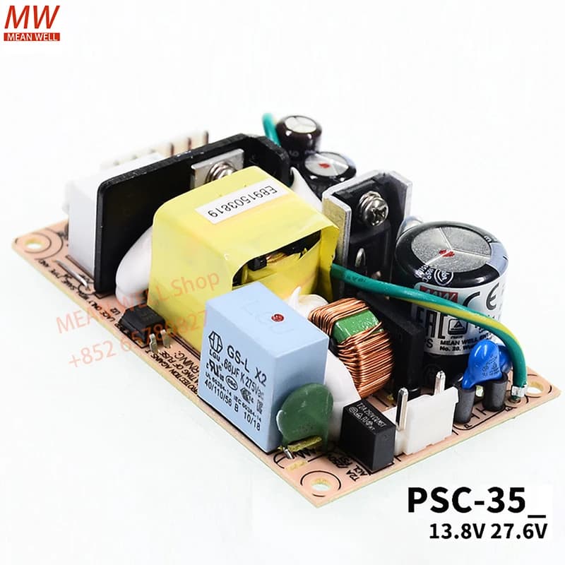 Uscita singola originale MEAN WELL da 35 W con caricabatteria (funzione UPS) PSC-35A PSC-35B Alimentatore di sicurezza