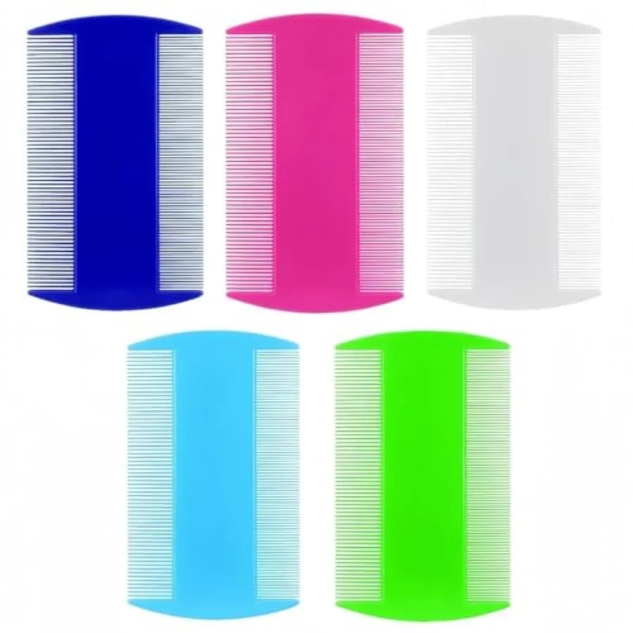 Flea Comb, 5 Pack Double Sided Fine Tooth Comb, Pet Grooming Combs Dandruff Removal Combs for Cats Dogs Puppy