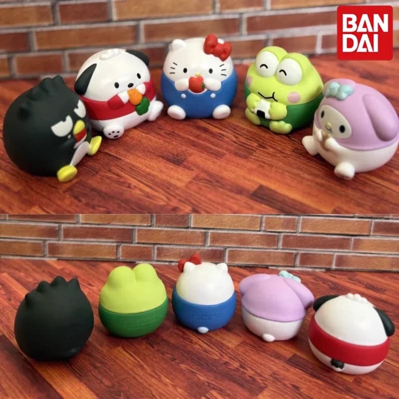 Bandai Namco Sanrio Characters Gashapon Figures Stuffed Full Series 2 Hello Kitty Keroppi Pochacco Decorazione da tavolo per gli appassionati di anime