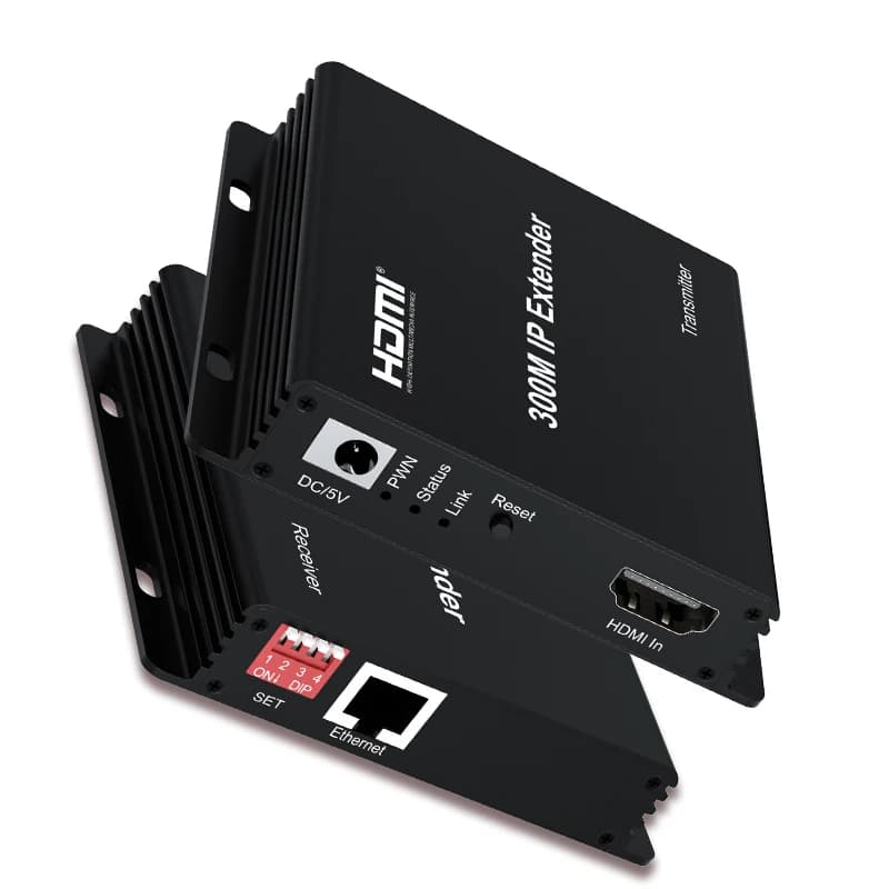 300M HDMI IP Extender over Rj45 Cat5e/6 Cable 1080P HDMI Ethernet Extender one to Multiple Monitors By Gigabit Switch for PC NVR