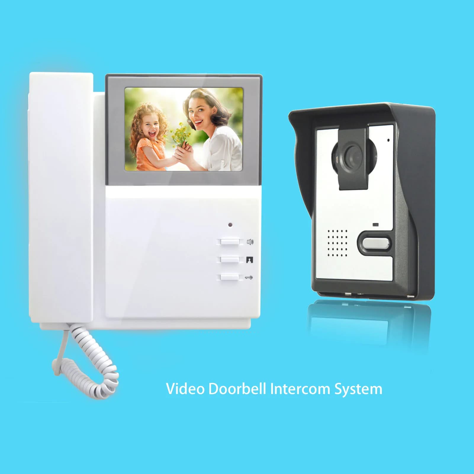 Videocitofono campanello a basso consumo energetico LCD digitale a colori da 4,3 pollici anti-interferenza per appartamento