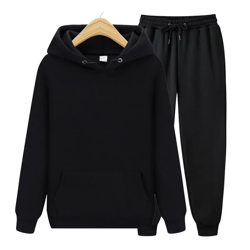 Men's Sporty Set with Hoodie Tinta Unita, Fashion Autumn Winter, Long Sleeves Cotton Felpato, Complete Casual Comfortable