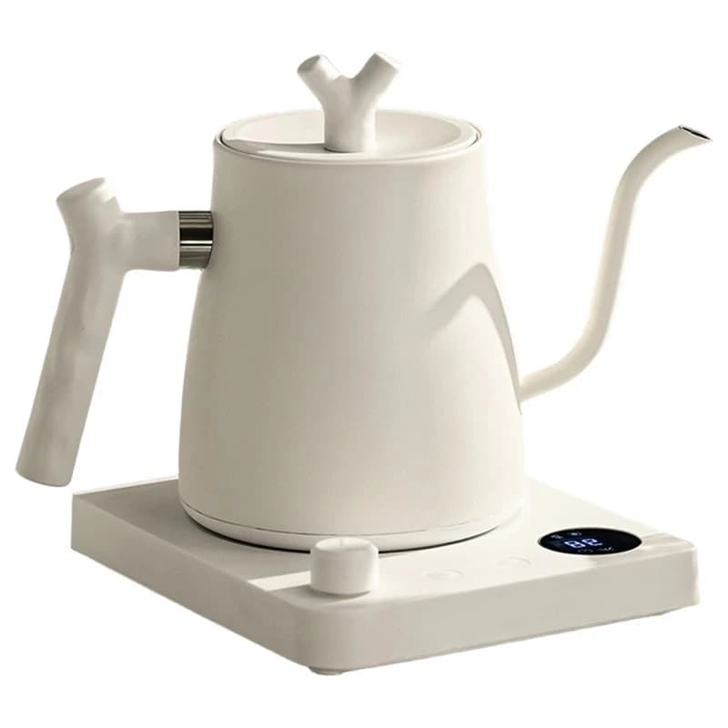 ABZA-For Tea Coffee Pot Electric Gooseneck Kettle 1000Ml 304 Stainless Steel Intelligent Temperature Control LED Display EU Plug