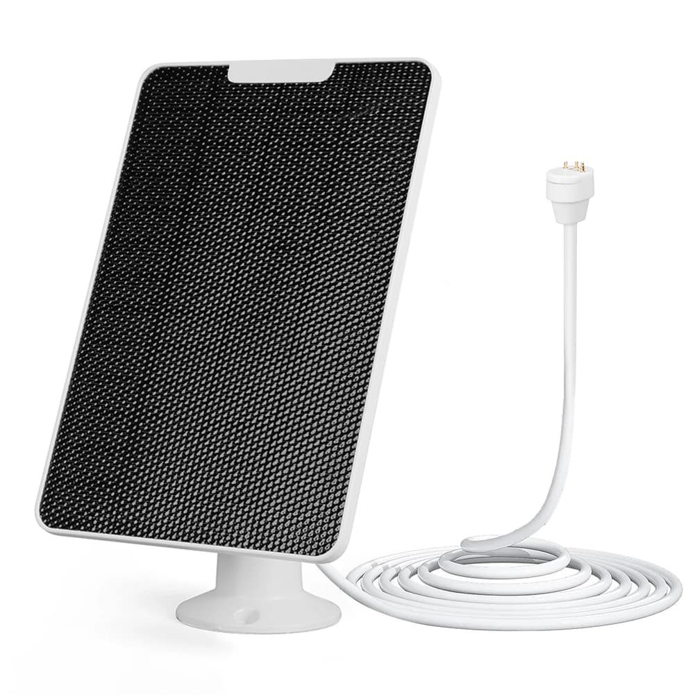 Caricabatterie a celle solari IP65 impermeabile, micro pannelli solari con supporto e cacciavite 360 ° Rotazione compatibile con Google Nest Cam