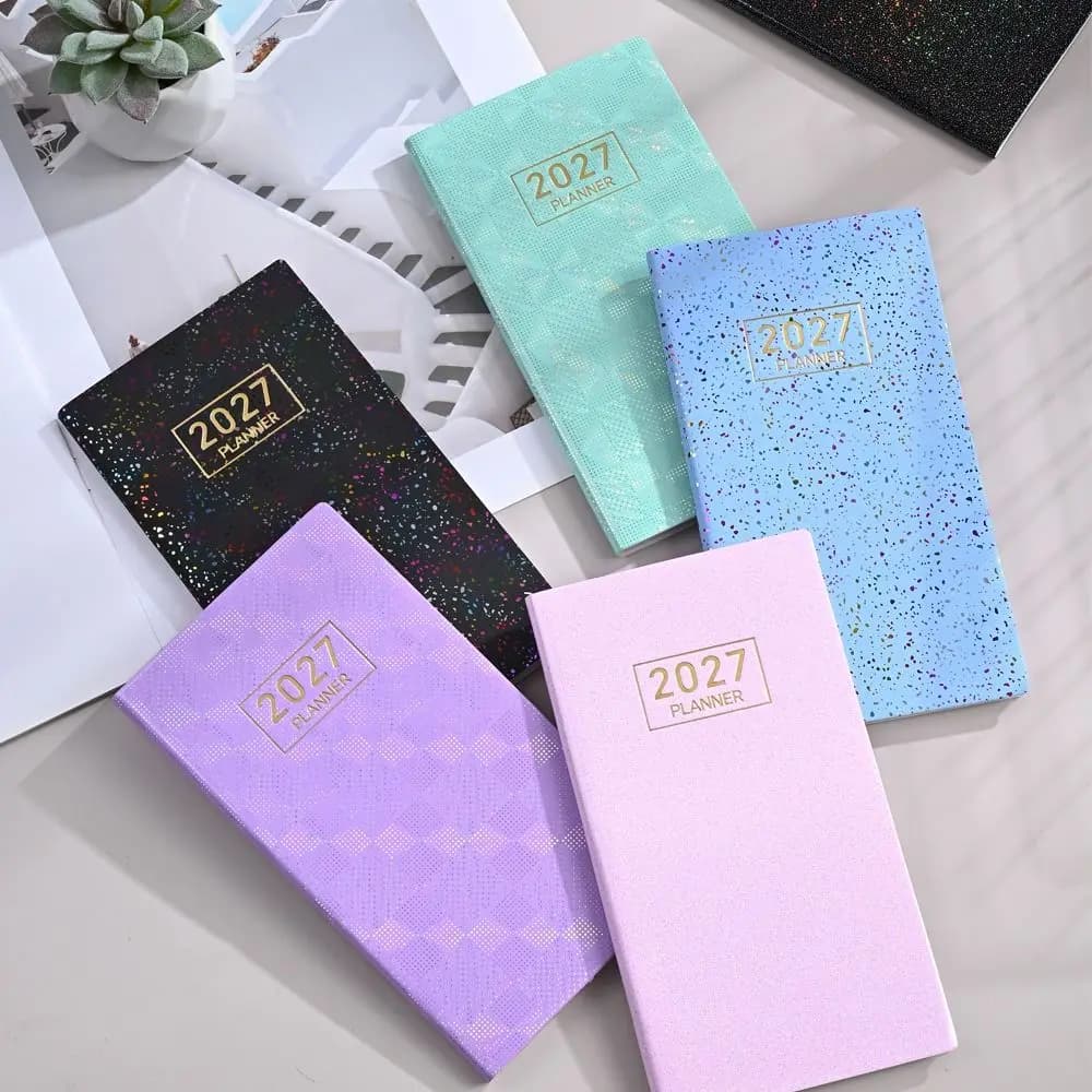 Portable 2027 A6 Planner Notebook Multicolor Lined Pages 2027 Planner Portable Weekly Planner Office Planning