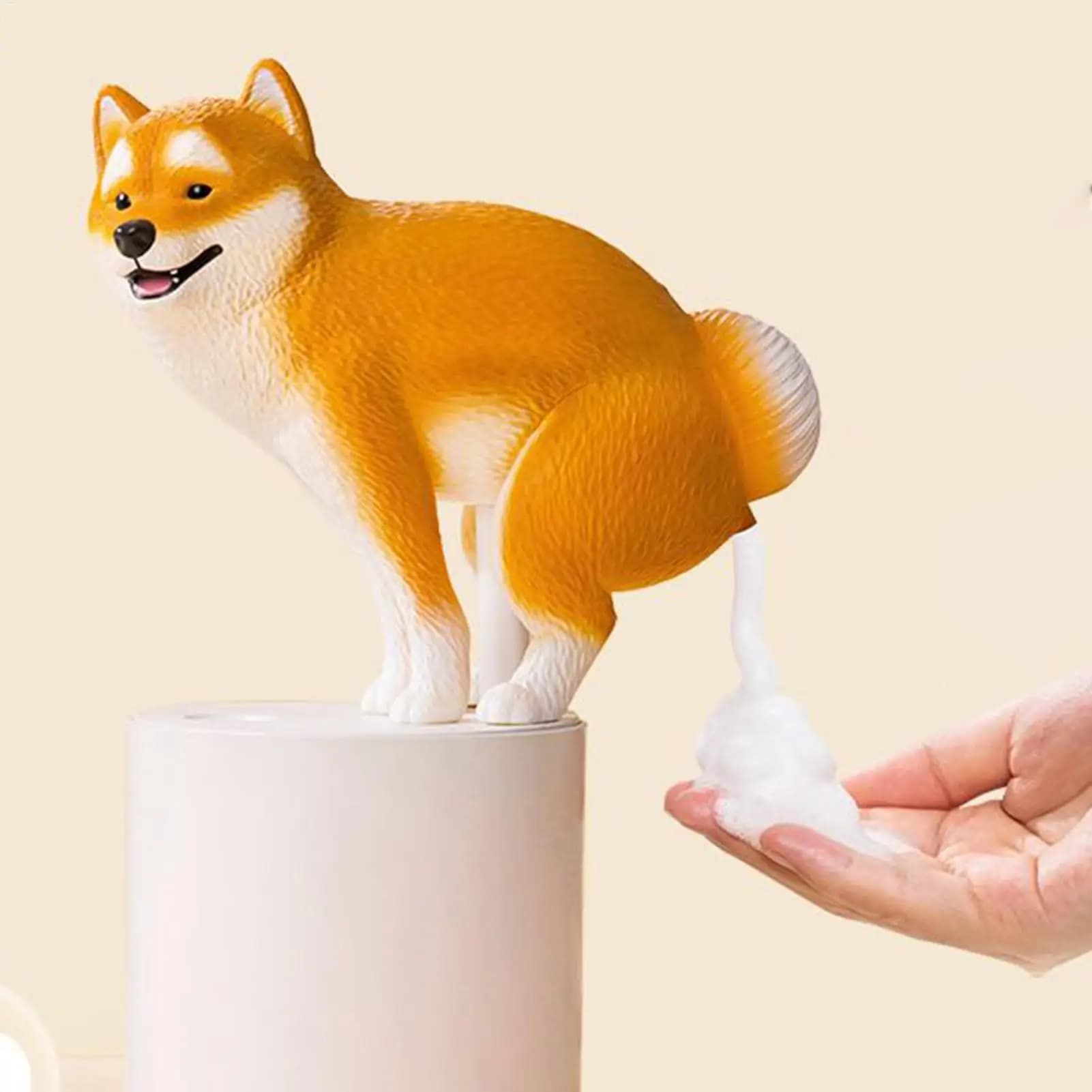Dispenser Automatico di Sapone a Forma di Cane, Erogatore Senza Contatto, Accessorio Impermeabile per Bagno e Casa