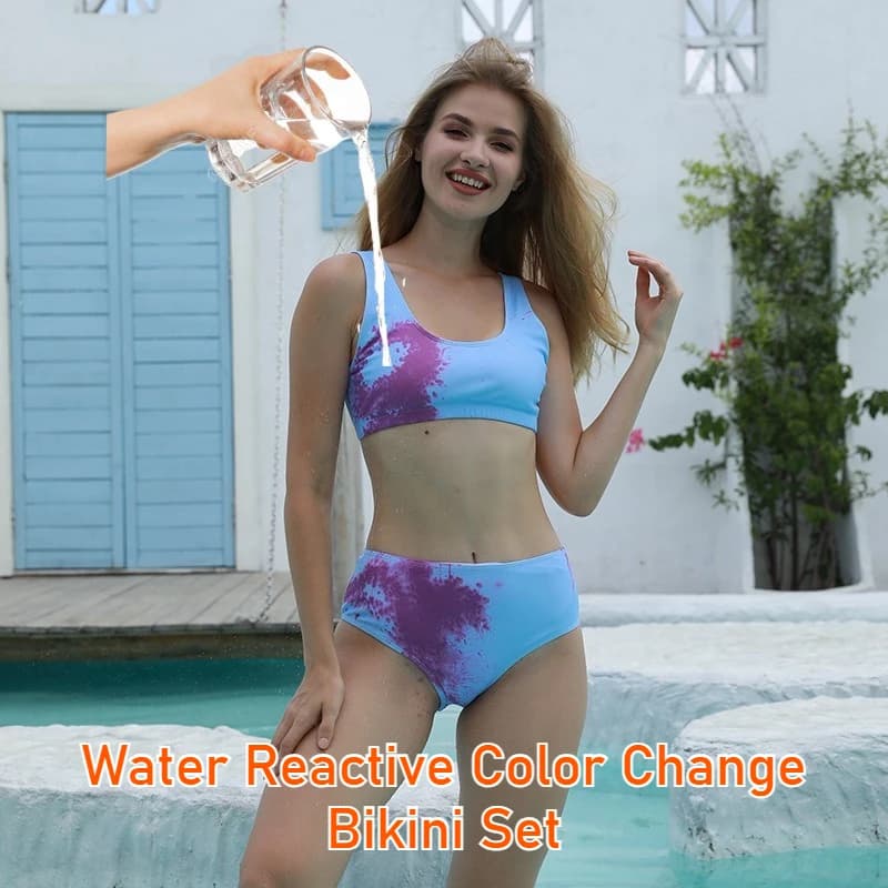 Water change Bikini Set Swimwear Women's Swimwear Trendy Beachwear Pool