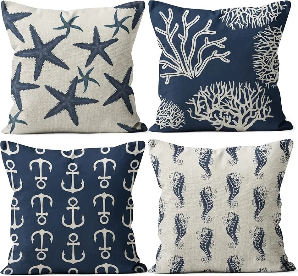 Marine theme pillows, home decorations, pillow covers, pillowcase for sofa bed 45x45
