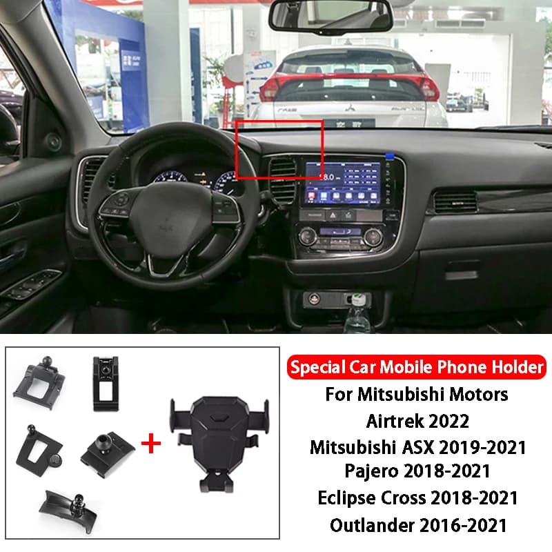 Supporto per cellulare per auto per motori Mitsubishi Airtrek ASX Pajero Eclipse Cross Outlander supporto GPS supporto per cellulare con presa d'aria