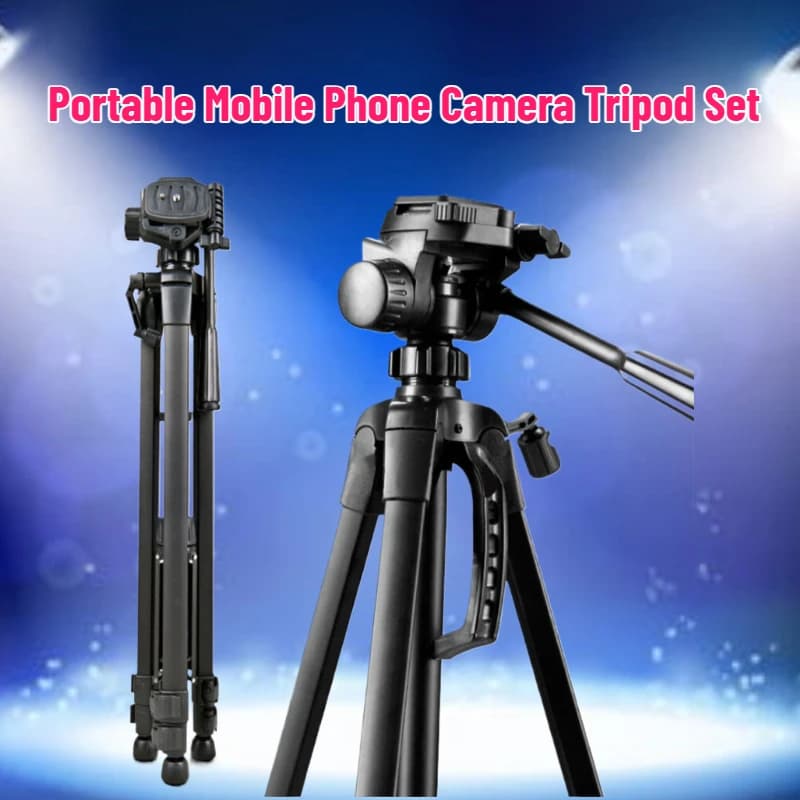 3520 portable tripod set for mobile phones and cameras with 1.5 m tripod for live streaming recording projection