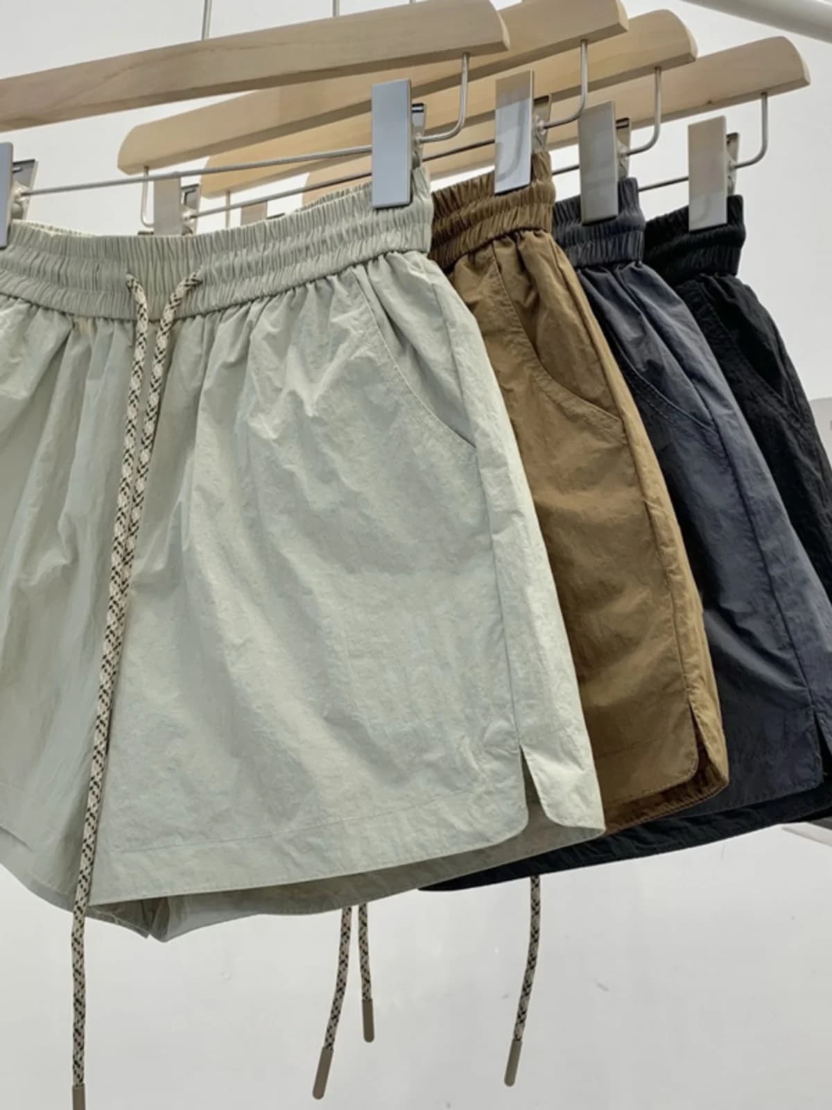Loose Korean Style Elastic Waist Wide Leg Shorts Women Summer Versatile Fashionable Anti-Aging Pleated Sport Casual Pants