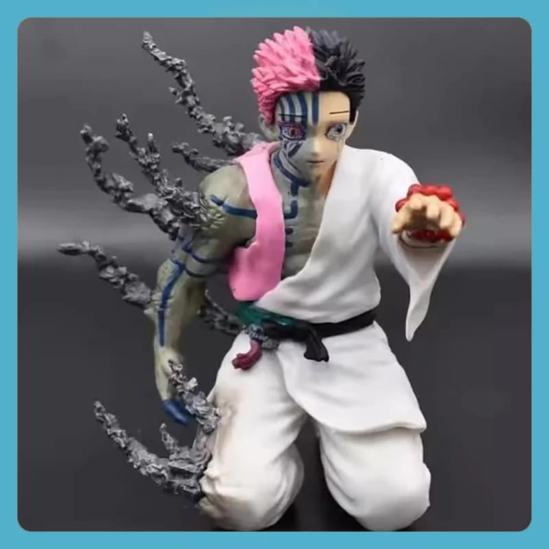 Action Figure Demon Slayer Akaza 'Repent Before Death' 6 Pollici, Modellino Anime con Difetti, Regalo di Compleanno
