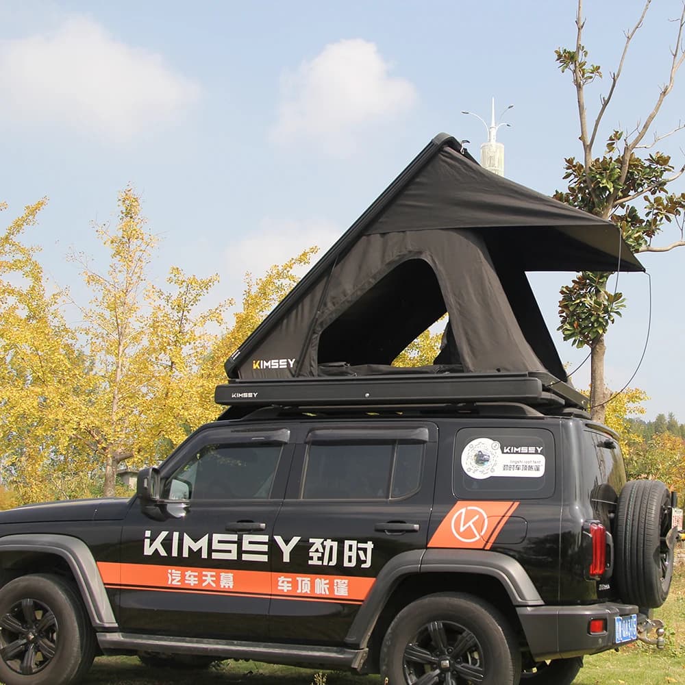 Tenda da Tetto Triangolare Super Leggera per ATV e UTV, Impermeabile per Campeggio Fuoristrada 4x4, Personalizzabile con Guscio Rigido