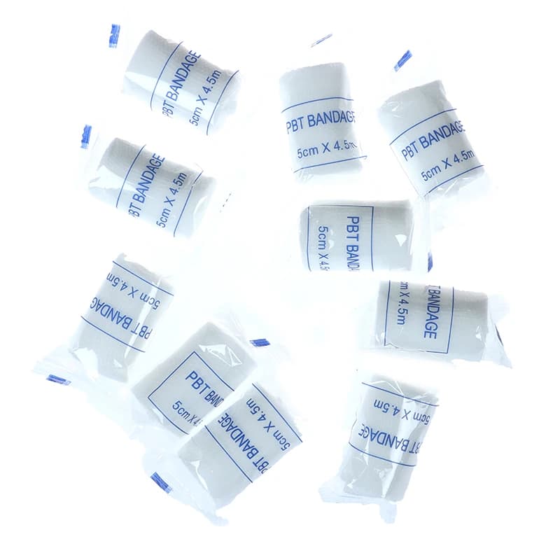 Offerta Speciale: 10 Rotoli/Confezione di Bende Elastiche PBT 5cmx4.5m per Kit di Pronto Soccorso