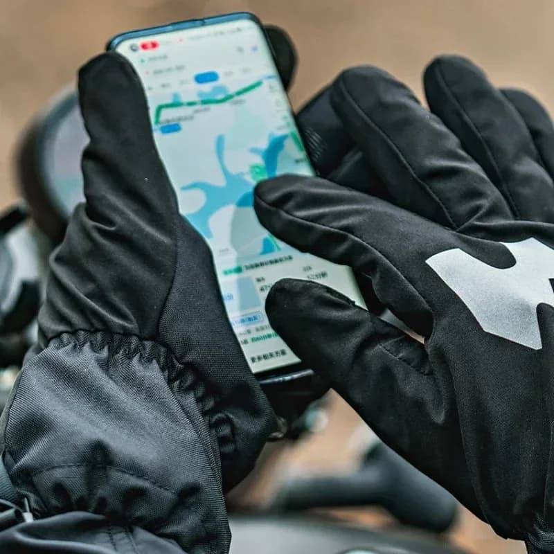Guanti da equitazione per moto autunno inverno Copertura impermeabile per moto Copertura antipioggia Attrezzatura per motociclisti da corsa calda antivento