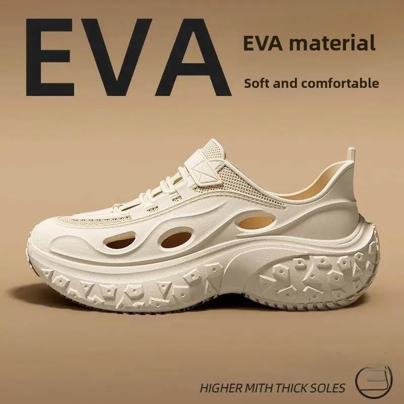 Men's Summer Thick Bottom Anti-Slip Odor-Resistant Water Shoes Driving Hole Hole Sandals Fishing Slippers Comfortable Home Sl...