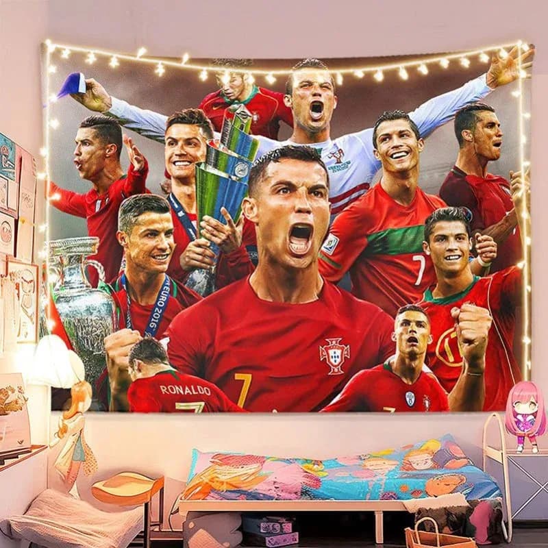 VIKAMA Cristiano Ronaldo CR7 Lightweight Football GoAT Wall Decor for Bedroom, Man Cave, Tifosis Gift