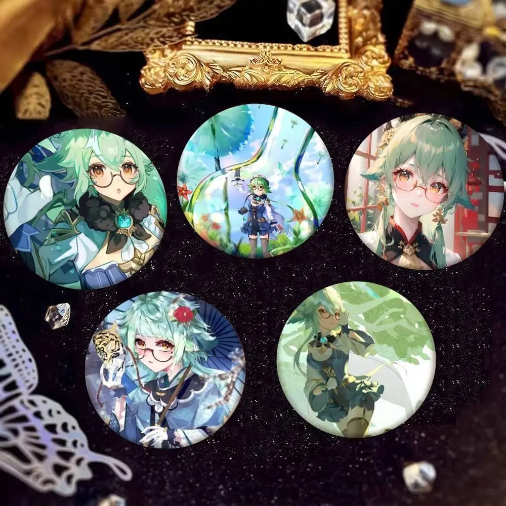 Sucrose Genshin Impact Game Badge Tinplate Coin Brooch Clothing Backpack Accessories Lapel Pin