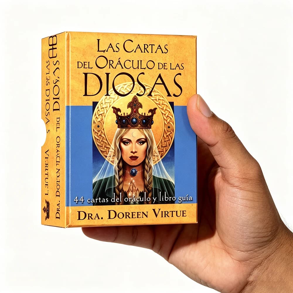 Mazzo di carte Oracle dell'Energia della Dea Spagnola, 44 carte (12×8,7 cm / 4,72×3,43 pollici) – Potenziamento Divino Femminile e Guida Spirituale con