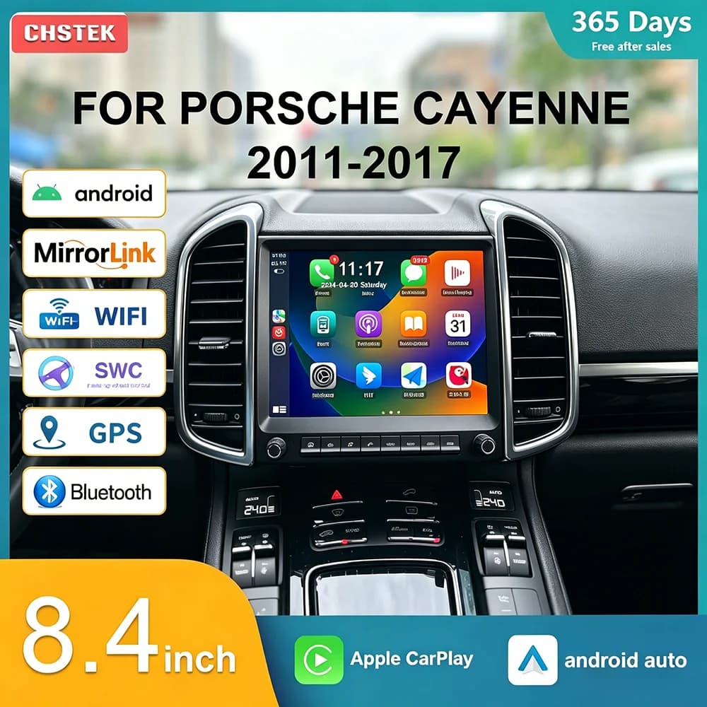CHSTEK Android 8 Core Car DVD Radio for Porsche Cayenne 955 957 958 2011-2017 Wireless CarPlay DSP GPS WiFi Bluetooth