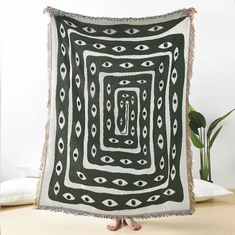 Textile City Ins Eye Snake Throw coperta Home Decor tappeto appeso a parete campeggio all'aperto tappetino da Picnic tappetino da spiaggia 125x150cm