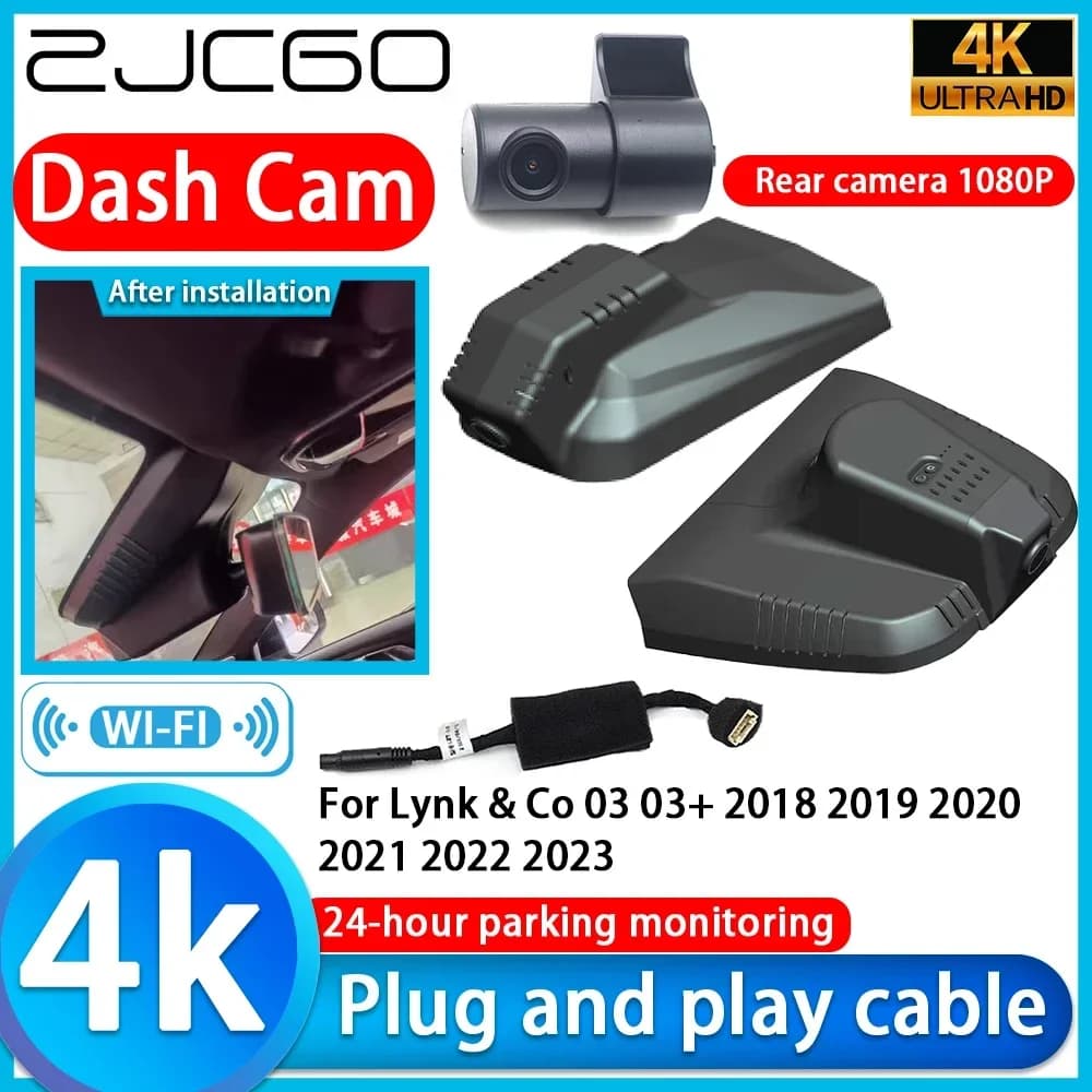 ZJCGO per Lynk & Co 03 03+ 2018 2019 2020 2021 2022 2023 Registratore Video 4K UHD Plug and Play Telecamera DVR per Auto
