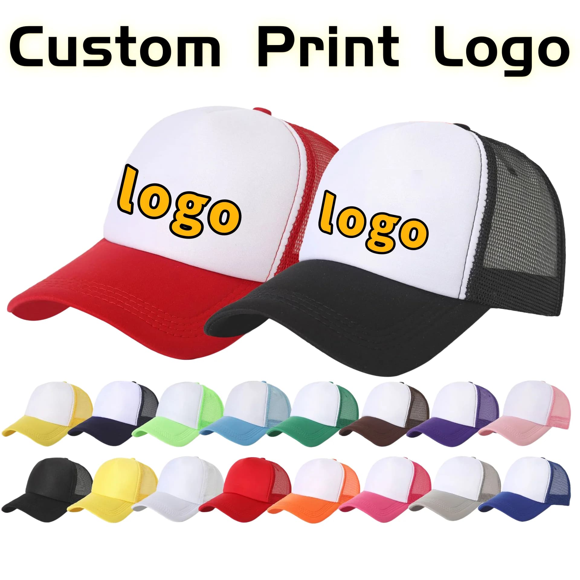 Cappello in Rete con Logo Personalizzato Stampato, Cappello da Viaggio per Uomo, Protezione Solare, Cappello Versatile e alla Moda per Donna