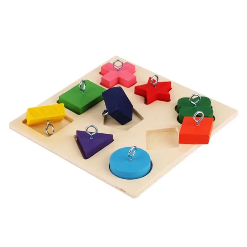 AT13 Pappagallo Addestramento interattivo Blocco di legno Uccelli Puzzle Forniture per uccelli 1 PZ