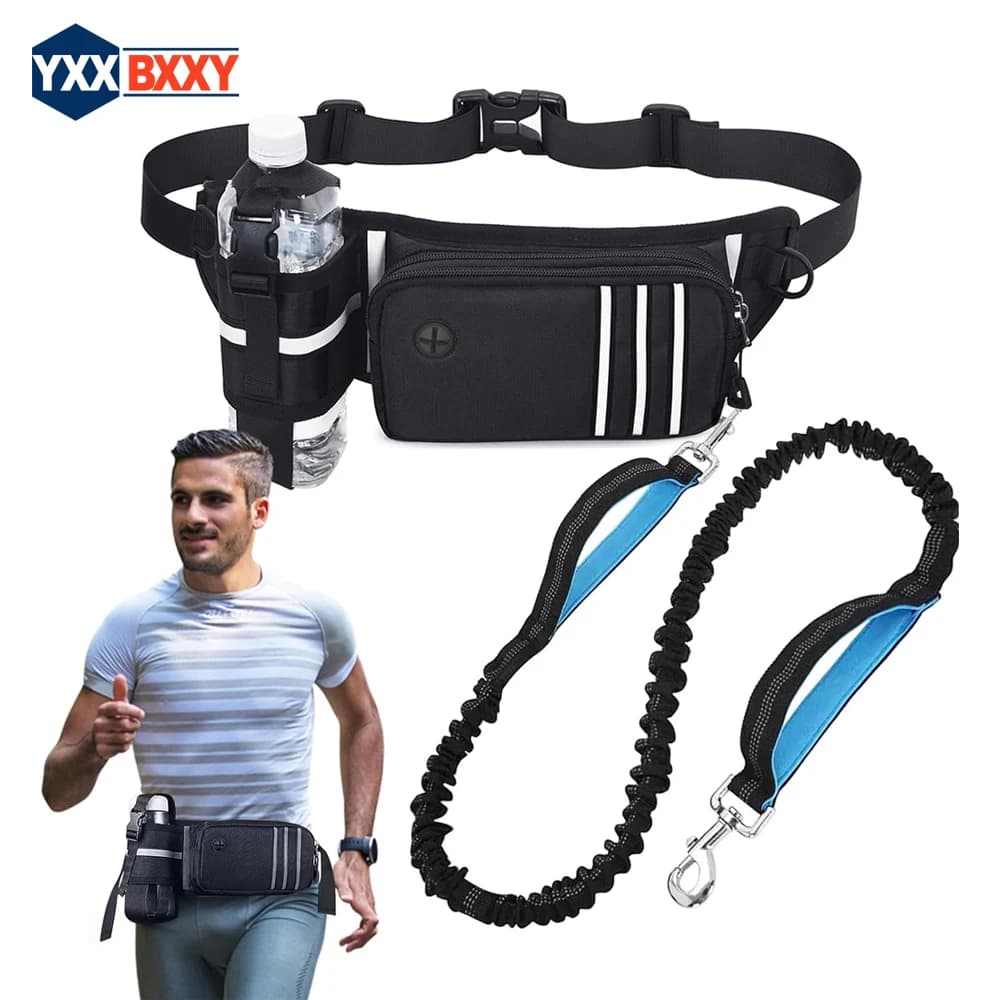 1 Piece Elastic Waist Dog Knife - Medium/big Dog Knife - Running Waist Waist with Phone, Waste, Bottles and Pockets