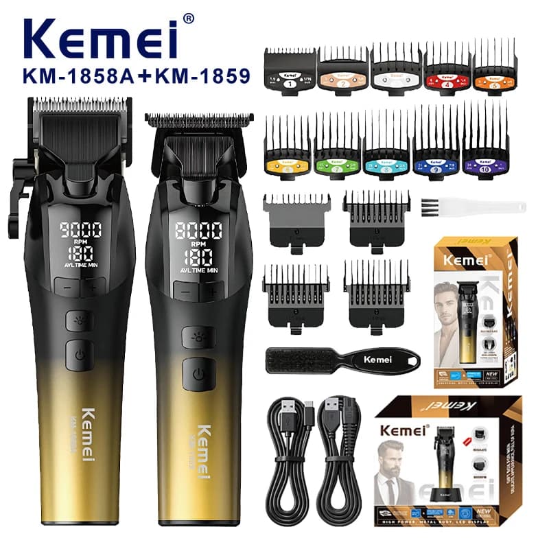 Kemei 1859-1858A Haircut Elettrico Man Barbiere Hairdresser Professional Cordless Haircutting Machine
